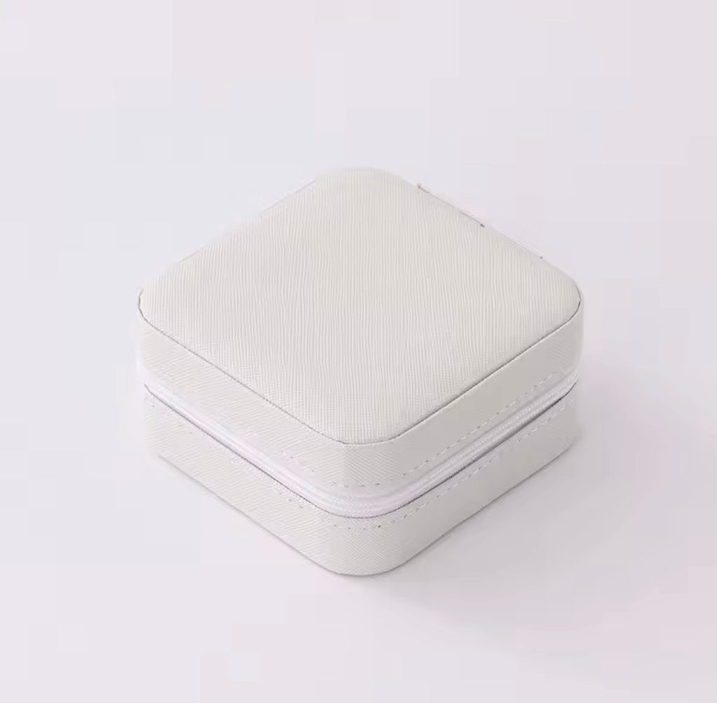 White Travel Jewelry Box/Case Waterproof Lightweight
